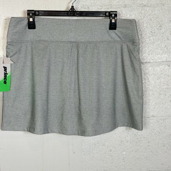 Prince Women's heathered Match Knit Tennis Skort grey, Large - Picture 3 of 8